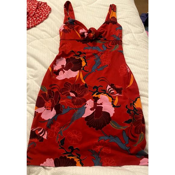 Free People Sweet Cherry Mini Dress in Red size XS - Picture 4 of 5